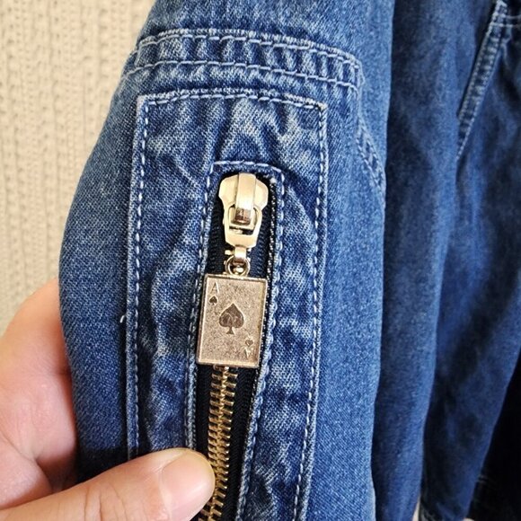 Vintage FOX Y2K Baggy Hip Hop Zipper Denim Men's Jean Shorts Size 3X - Picture 6 of 15